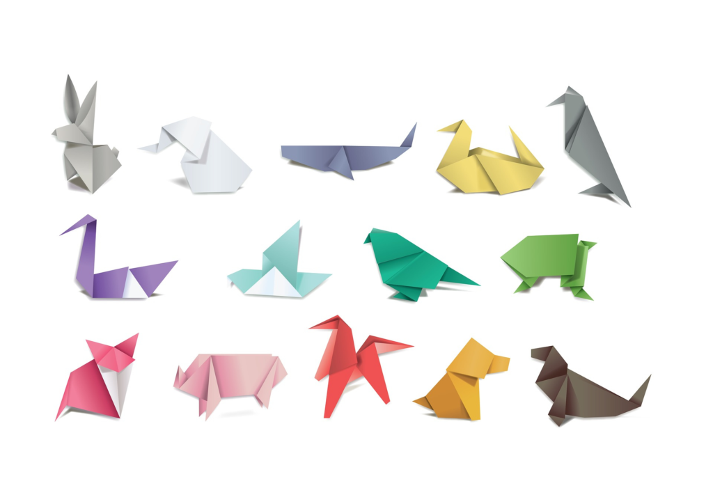 Origami-Tiere

Verschiedene Origami-Tiere wie Hase, Wal, Frosch, Fuchs, Schwein, Vogel, Kranich, Schwan, Hund und weitere.